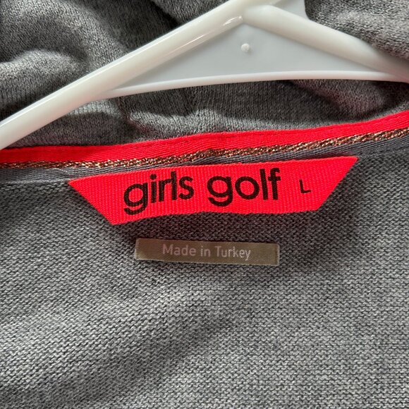 Gray/Pink Zip up Sweater Hoodie - Picture 3 of 6